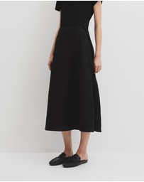 Country Road - Organically Grown Linen Wrap Midi Skirt