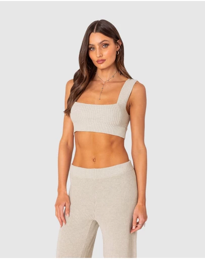 EDIKTED - Sunday Knit Bra Top