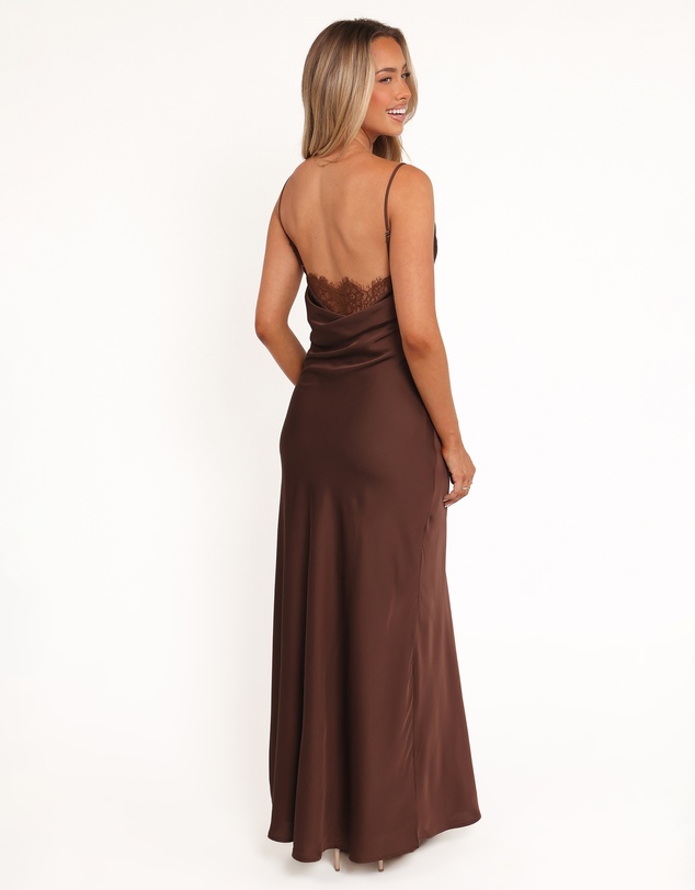 Petal & Pup - Evana Lace Maxi Dress - Brown