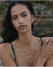 Najo - Solace 2-Tone Green Onyx Huggie Earring