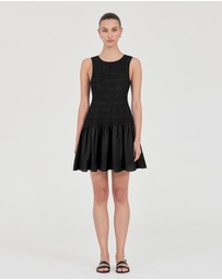FRIEND of AUDREY - Lily Shirred Mini Dress