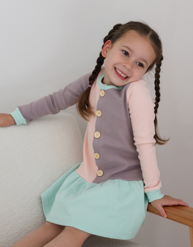 WITH LOVE FOR KIDS - Basics Long Sleeve Dress - Kids