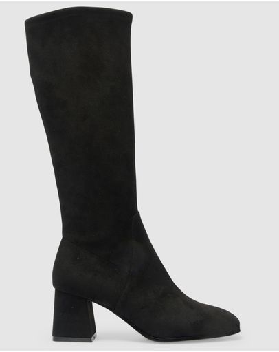 BLACK SUEDE STRETCH