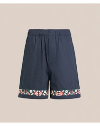 Found - Embroidery Twill Floral Shorts