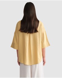 Decjuba - D-Luxe Linen Blend 3/4 Shirt