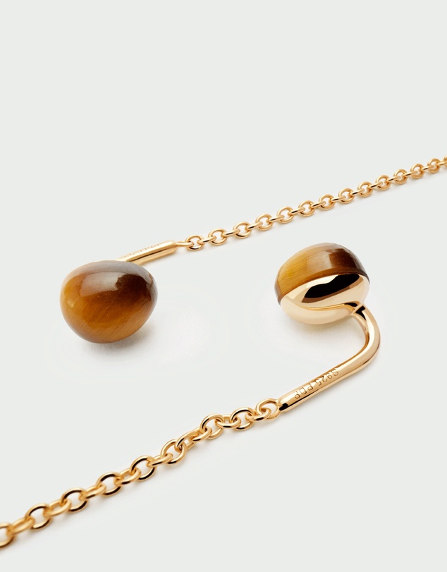 PDPAOLA - Tiger Eye Lyra Earrings