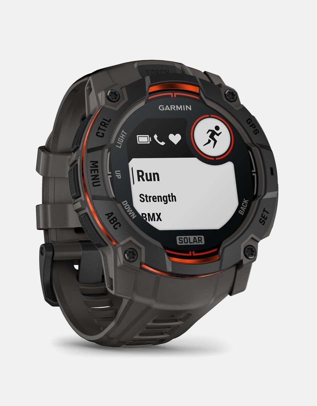 Garmin - Instinct 3 50mm Solar Black Bezel with Charcoal Band