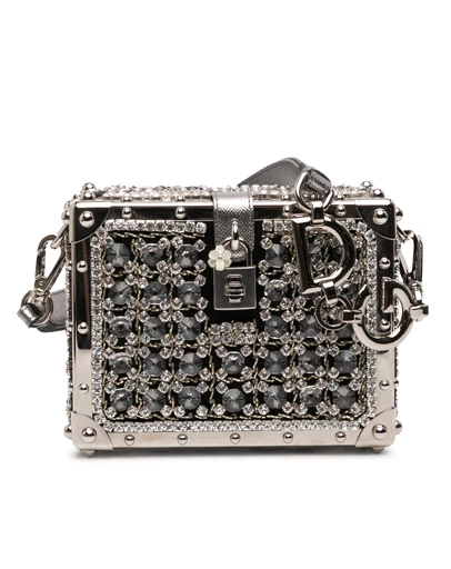 Pre-Loved by Azura Reborn - Pre-Loved Rhinestone Embellished Jacquard Dolce Box Bag