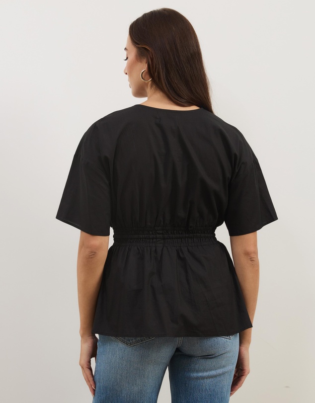 Atmos&Here - Elis Cotton Gathered Waist Top