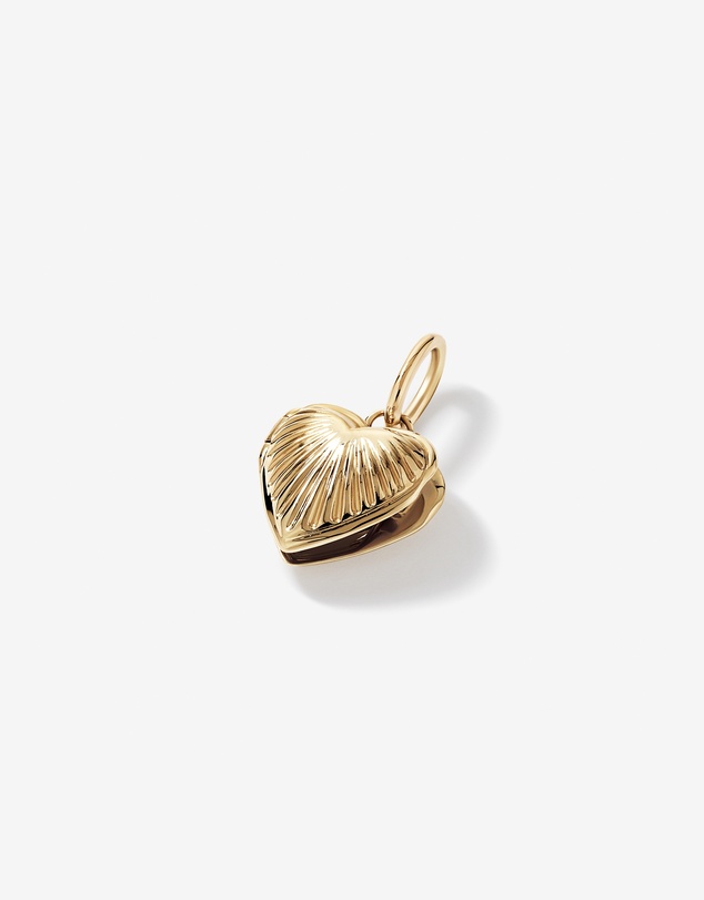 Michael Hill - Sunray Love Heart Locket Pendant in 10kt Yellow Gold