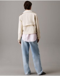 Calvin Klein - Loose Cropped Trench Jacket