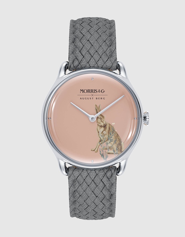 August Berg - Morris 30mm Feather Silver Grey Perlon