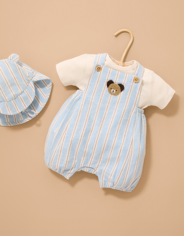 Purebaby - Short Leg Overall Set-Kids-Babies