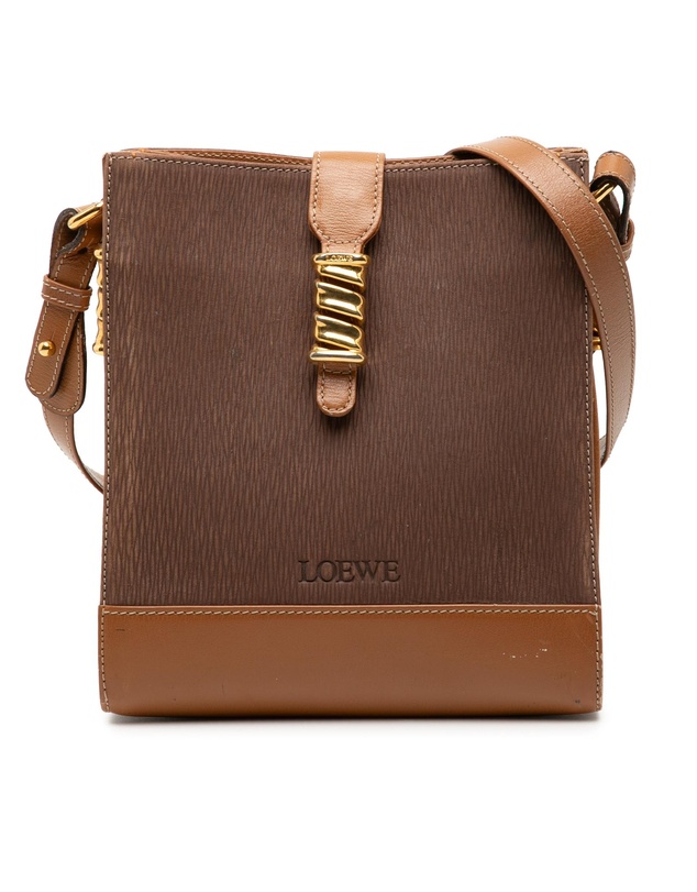 Loewe - Pre-Loved Leather Velasquez Twist Shoulder Bag