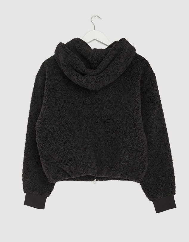 Revibe - Repaired Lorna Jane Field Teddy Zip Through Hoodie - AU 8