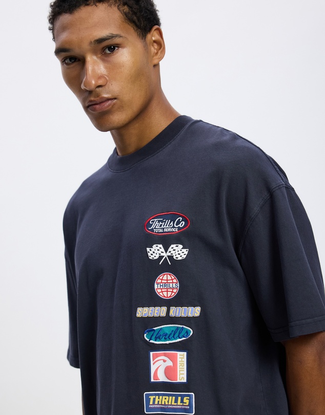 Thrills - Total Service Stacked Box Fit Oversize Tee