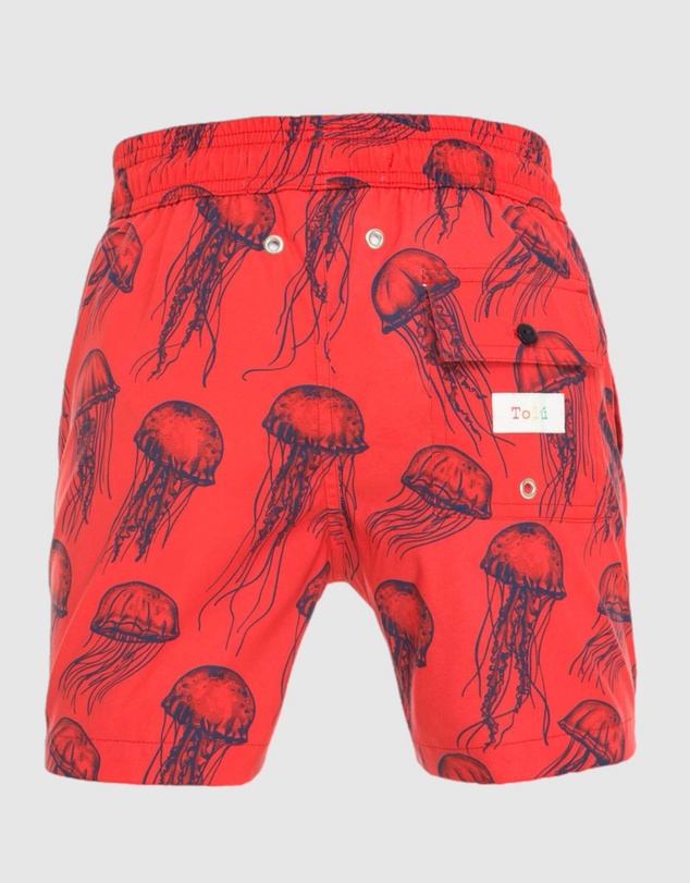 Tolu Australia - Boys Red Swim Shorts With Jellyfish