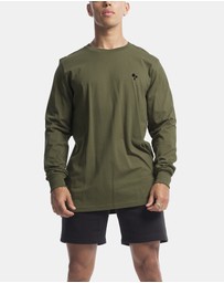 Vacancy Co - Palm Embroidery Long Sleeve Tee