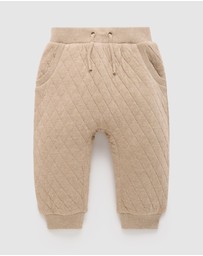 Purebaby - Quilted Track Pants -Kids-Babies