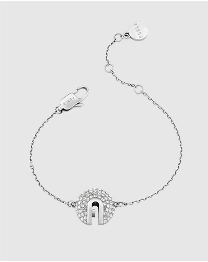 Furla - Furla Flow Crystal Pendant Silver-Tone Bracelet
