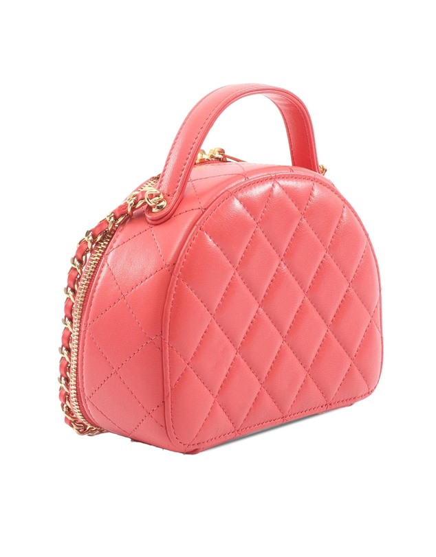 Pre-Loved by Azura Reborn - Pre-Loved CC Quilted Lambskin Chic Riviera Top Handle Vanity Case