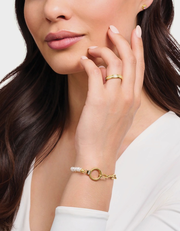 THOMAS SABO - Golden Bracelet with Freshwater Cultured Pearls