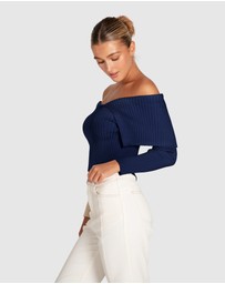 Belle & Bloom - More Than Words Collared Knit Top