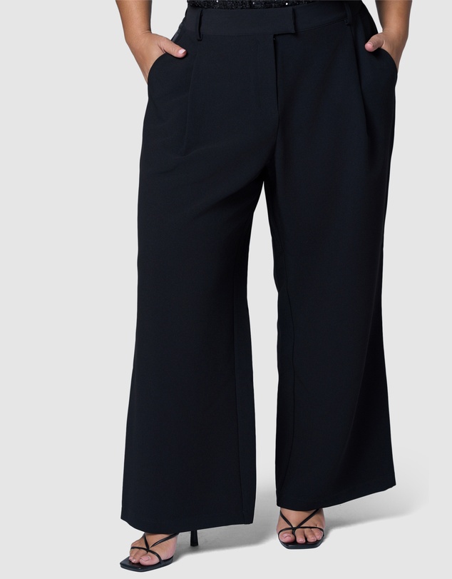 Pink Dusk by Curve Project - Fired Up Satin Trim Pant