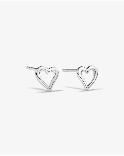 Michael Hill - Open Heart Stud Earrings in Sterling Silver