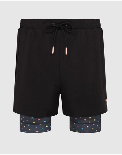 Boardies - Boardies Polka Yin Yang Neon Active Compression Shorts