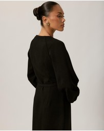 Tussah - Kate Crepe Wrap Midi Dress