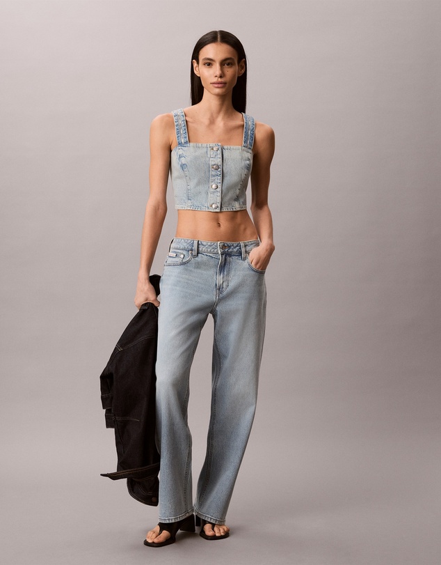 Calvin Klein Jeans - Denim Logo Tape Trucker Tank Top