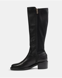 Wittner - Branda Leather and Neoprene Knee High Boots