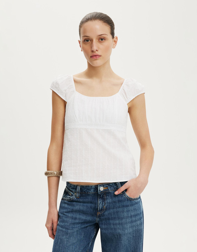 Cotton On - Tie Back Babydoll Top