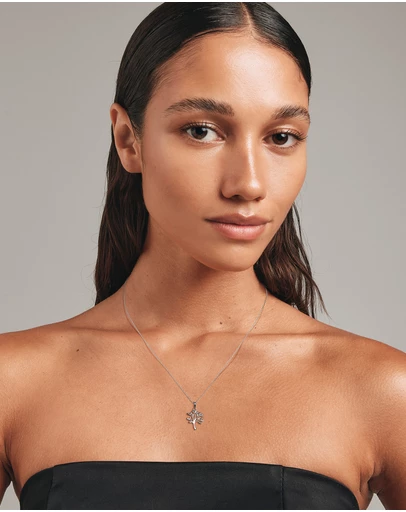 Michael Hill - Tree of Life Pendant and Chain with Cubic Zirconia in Sterling Silver