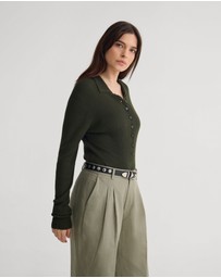 Oxford - Onyx Ribbed Bodysuit