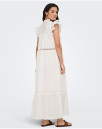 ONLY - Sunny Frilled Cotton Maxi Dress