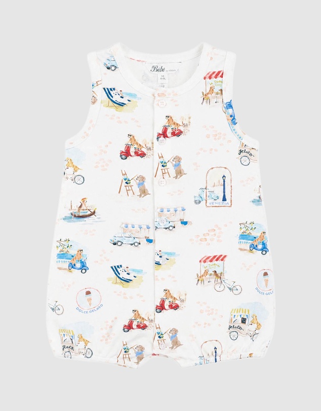 Bebe by Minihaha - Alexi Organic Button Front Romper - Babies