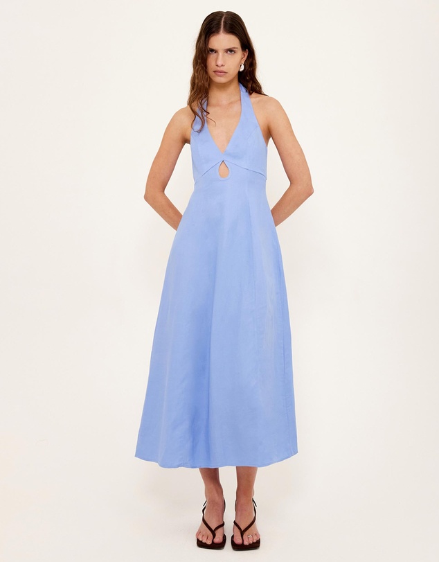 Staple the Label - Azzurra Linen Halter Dress