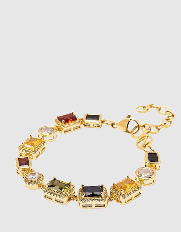 Nialaya Jewellery - Gem Bracelet in Gold