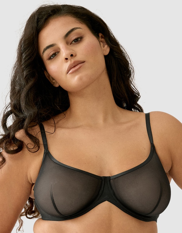 Naturana - Tuesday Underwired Sheer Mesh Balconette Bra
