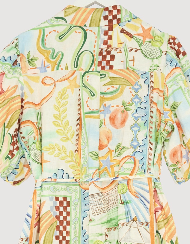 Revibe - Repaired AERE Lana Midi Shirt Dress - AU 18