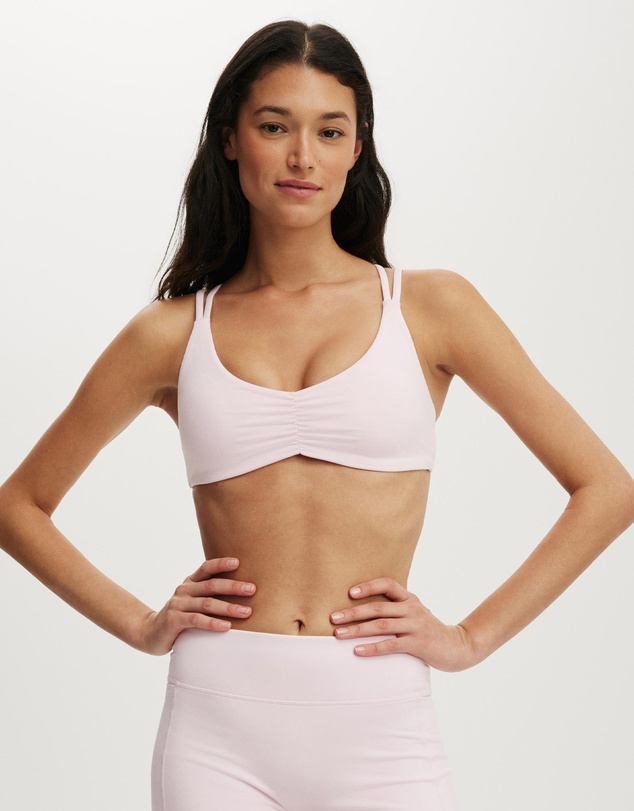 Cotton On Body Active - Ultra Soft Scrunch Front Strappy Crop