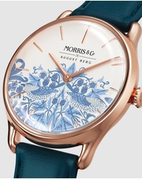 August Berg - Morris & Co 30mm Blue Strawberry Thief Watch