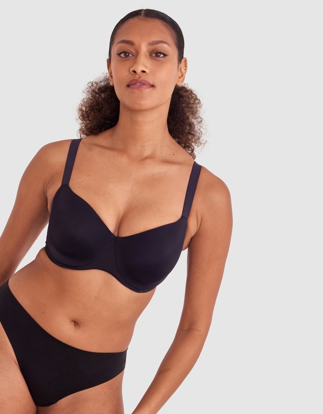 Bras N Things - Sapphire Smooth Full Coverage Bra - Black