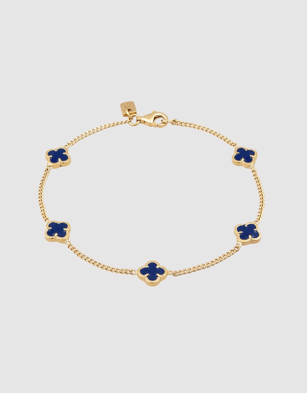 Kuzzoi - ICONIC EXCLUSIVE - Cloverleaf Bracelet in Gold-Plated 925 Sterling Silver