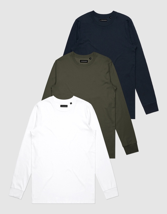 Stock & Co. - 3-Pack Stock Long Sleeve Tee