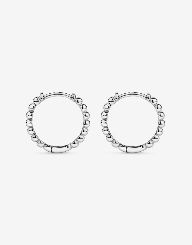 Michael Hill - 12mm Beaded Huggie Earrings in Sterling Silver
