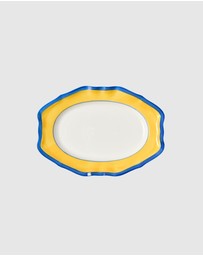 In The Roundhouse - Yellow & Blue Soft Scallop Dining Set