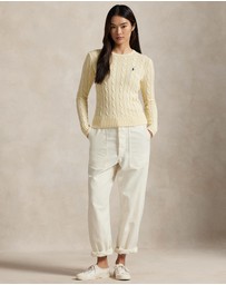 Polo Ralph Lauren - Julianna Cable Knit Cotton Crewneck Sweater